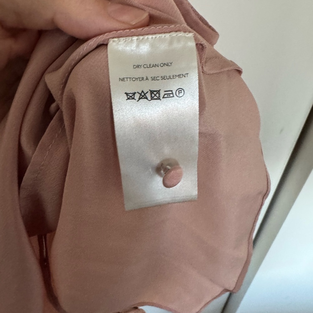 Back Button Pink Silk Blouse NWOT - Picture 7 of 8